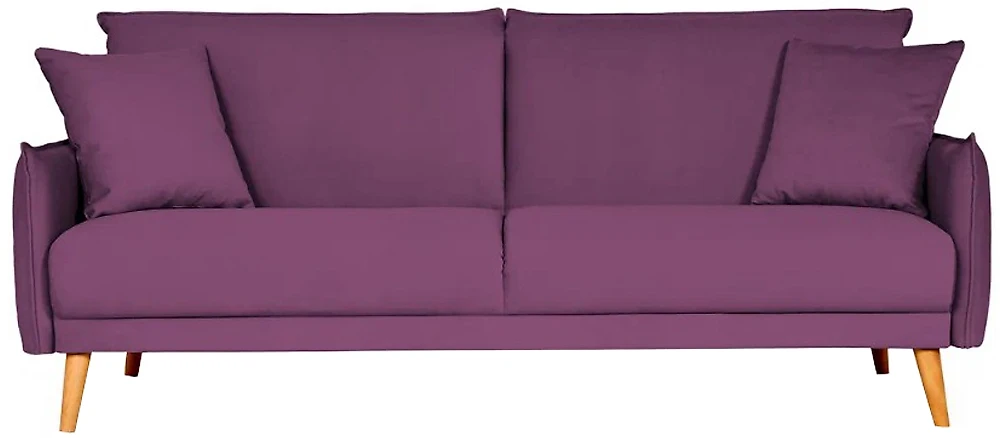Прямой диван из велюра  Наттен трехместный Дизайн 3