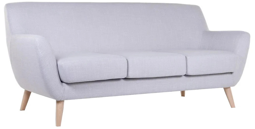 Прямой диван серого цвета Скандикс трехместный