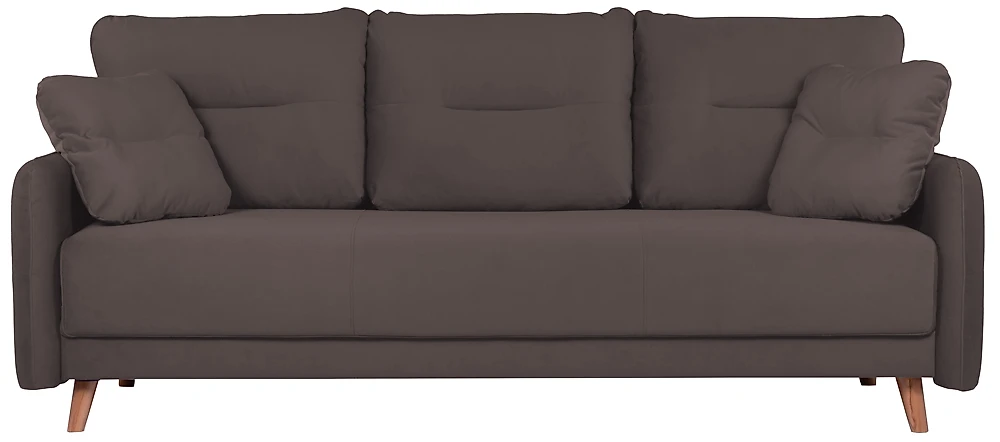 Прямой диван из велюра  Фолде трехместный Дизайн 2