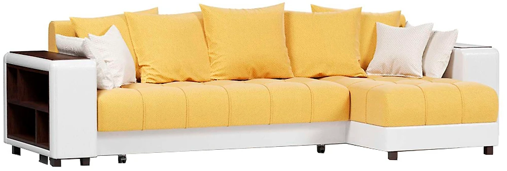 Угловой диван с подушками Дубай Еллоу