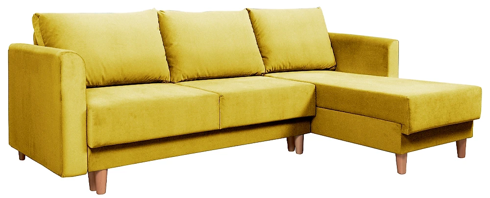 желтый диван Юстин 2 Дизайн 2