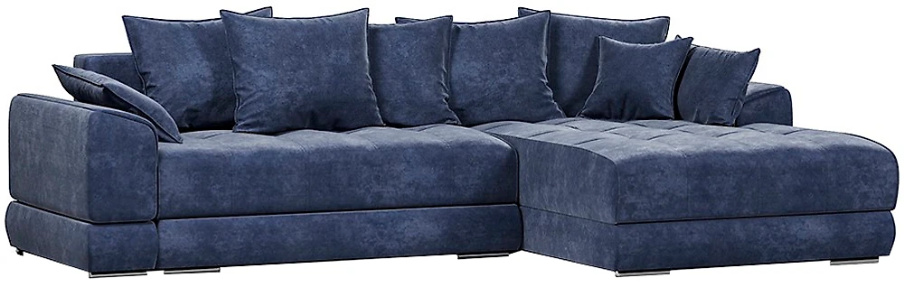 Угловой диван с подушками Стиль (Модерн, Nordkisa) Нави