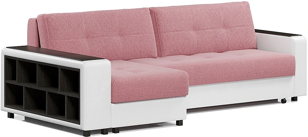 Угловой диван с ящиком для белья Атланта-2 Пинк