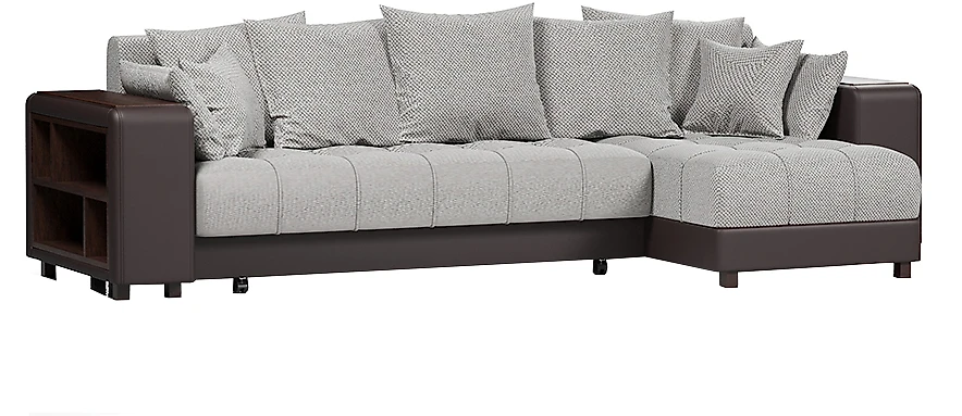 Угловой диван с подушками Дубай Грей