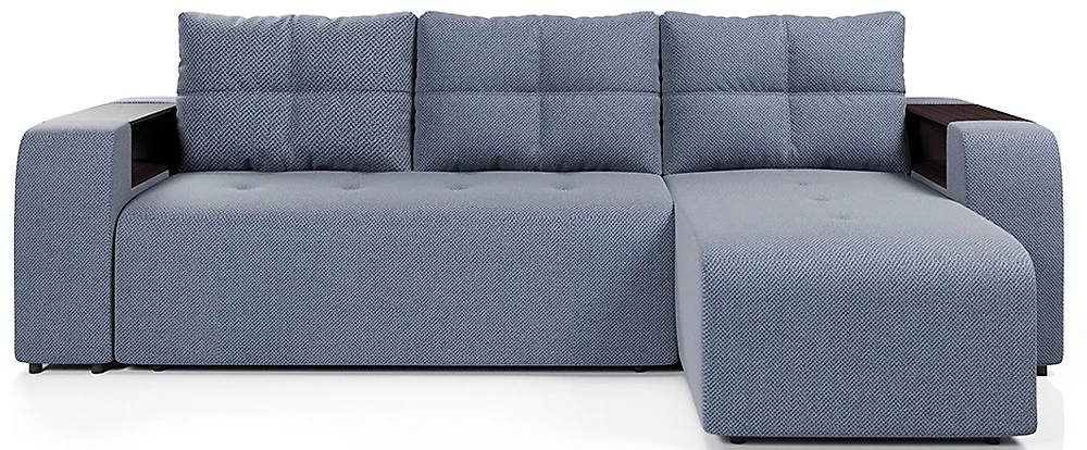 Угловой диван с правым углом Дуглас Плюш Блу