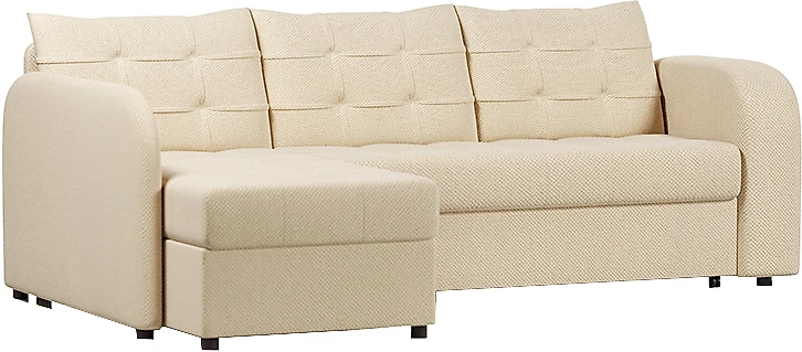 Угловой диван с независимым пружинным блоком Беллано Беж